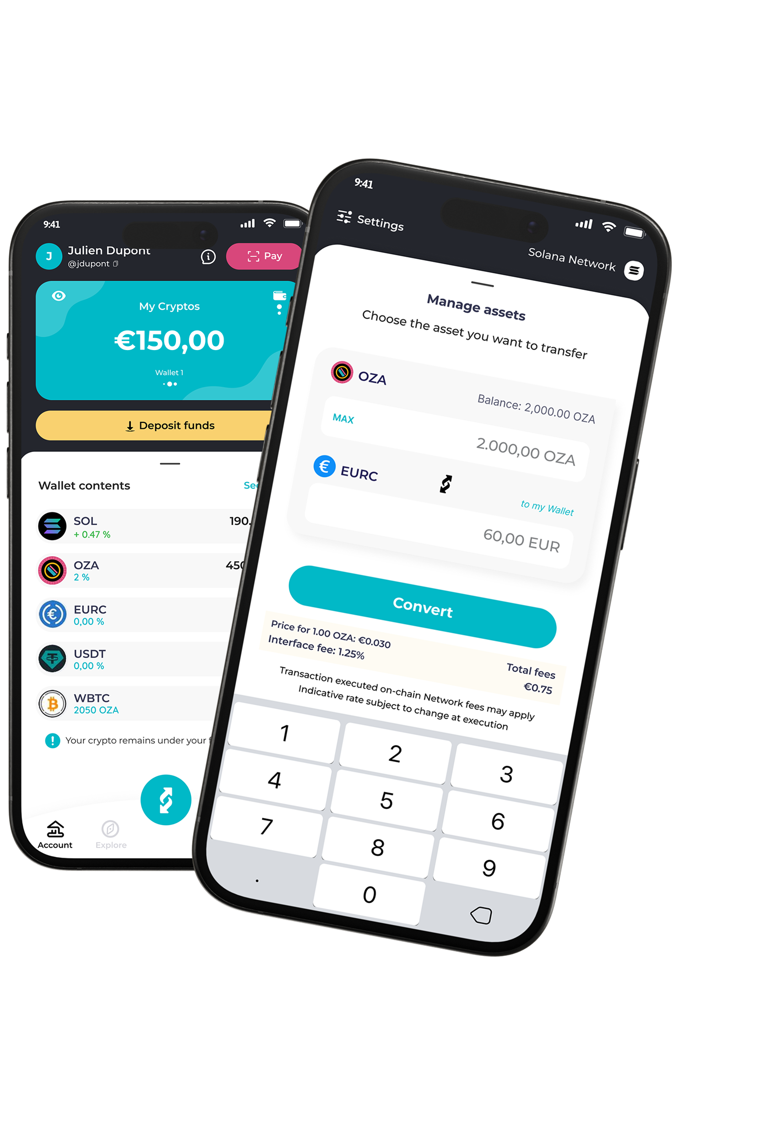 Ozapay crypto account page banner